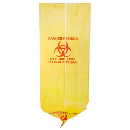 I.B.S. Solutions (Pitt Plastics) Biohazard Bag Pitt Plastics 44 gal. Yellow LLDPE 37 X 50 Inch - Case of 10 - VG5000XY-CS