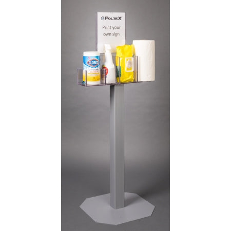 Poltex Inc Cleaning Station Poltex® Floor Standing Clear PETG - Each - CLNSTAT-SLV-3STL-EA
