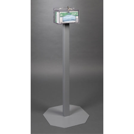 Poltex Inc Mask Dispenser Poltex Floor Stand 1-Box Capacity Clear 5 X 7-3/4 Inch PETG - Each - MASKBXLOK1-2STL-EA