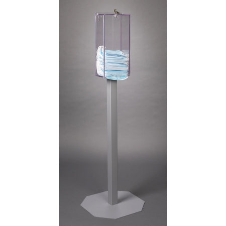 Poltex Inc Bulk Mask Dispenser Poltex Floor Stand Clear 4 X 7-1/4 X 15.4 Inch PETG / Steel - Each - MSKLOK-2STL-EA