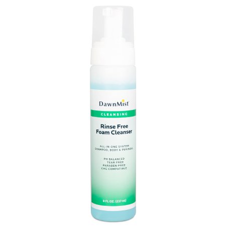 Dukal Rinse-Free Cleanser DawnMist® Foaming 8 oz. Pump Bottle Scented - Case of 12 - RFFC08-CS