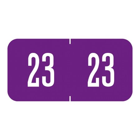 Tabbies Pre-Printed Label Tabbies Chart Tab Purple 23/23 White Year 3/4 X 1-1/2 Inch - Roll of 1 - 94623-RL