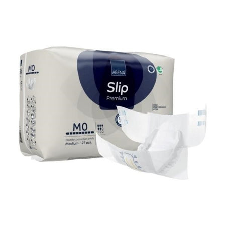Abena North America Unisex Adult Incontinence Brief Abena® Slip Premium M0 Medium Disposable Heavy Absorbency - Case of 108 - 1000021283-CS