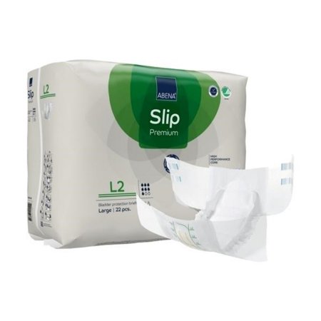 Abena North America Unisex Adult Incontinence Brief Abena® Slip Premium L2 Large Disposable Heavy Absorbency - Pack of 22 - 1000021290-PK