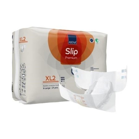 Abena North America Unisex Adult Incontinence Brief Abena® Slip Premium XL2 X-Large Disposable Heavy Absorbency - Case of 84 - 1000021293-CS