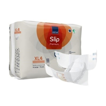 Abena North America Unisex Adult Incontinence Brief Abena® Slip Premium XL4 X-Large Disposable Heavy Absorbency - Case of 48 - 1000021294-CS