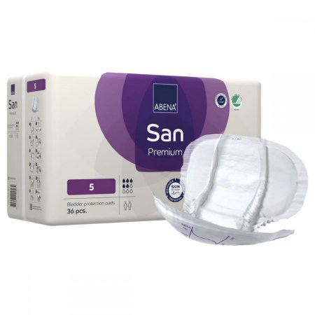 Abena North America Incontinence Liner Abena® San Premium 11 X 21.2 Inch Moderate Absorbency Fluff / Polymer Core Size 5 - Case of 144 - 1000021307-CS