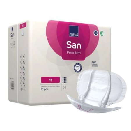 Abena North America Incontinence Liner Abena® San Premium 14.5 X 28.7 Inch Heavy Absorbency Fluff / Polymer Core Size 11 - Case of 84 - 1000021313-CS