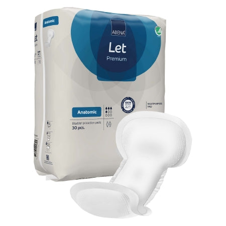 Abena North America Incontinence Liner Abena® Abri-Let Anatomic 7.8 X 17.3 Inch Light Absorbency Fluff / Polymer Core One Size Fits Most - Case of 270 - 1000021345-CS