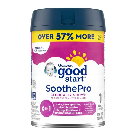 Nestle Healthcare Nutrition Infant Formula Gerber® Good Start® SoothePro 30.6 oz. Canister Powder Fussiness / Gas / Crying - Case of 4 - 005000049499-CS