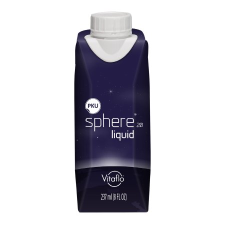 Vitaflo USA LLC Oral Supplement PKU sphere® liquid Vanilla Flavor Liquid 8 oz. Carton - Case of 18 - 25849-CS
