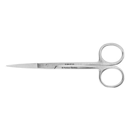 Miltex Instrument (Sterile Dis) Iris Scissors Miltex® 4-1/2 Inch Length Floor Grade Pakistan Stainless Steel Sterile Finger Ring Handle Straight Blade Sharp Tip / Sharp Tip - Box of 25 - 5-304-ST-25-BX