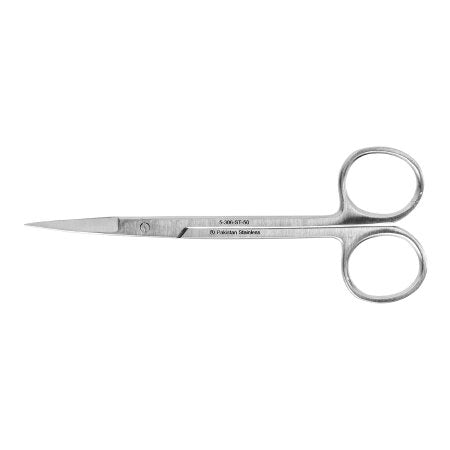 Miltex Instrument (Sterile Dis) Iris Scissors Miltex® 4-1/2 Inch Length Floor Grade Pakistan Stainless Steel Sterile Finger Ring Handle Curved Blade Sharp Tip / Sharp Tip - Box of 25 - 5-306-ST-25-BX