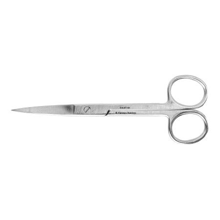 Miltex Instrument (Sterile Dis) Operating Scissors Miltex® 5-1/2 Inch Length Floor Grade Pakistan Stainless Steel Sterile Finger Ring Handle Straight Blade Sharp Tip / Sharp Tip - Box of 50 - 5-6-ST-50-BX