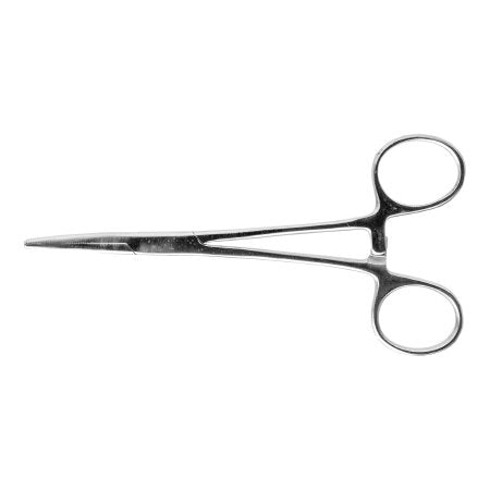Miltex Instrument (Sterile Dis) Hemostatic Forceps Miltex® Kelly 5-1/2 Inch Length Floor Grade Pakistan Stainless Steel Sterile Ratchet Lock Finger Ring Handle Curved Serrated Tips - Box of 25 - 7-38-ST-25-BX
