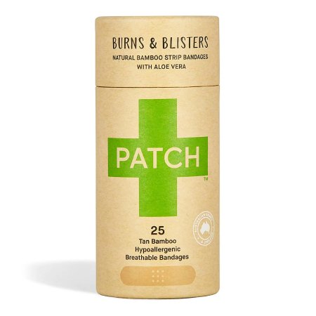 Nutricare USA LLC Adhesive Strip Patch™ 3/4 X 3 Inch Bamboo / Aloe Vera Rectangle Tan Sterile - Case of 24 - PATALCT-CS