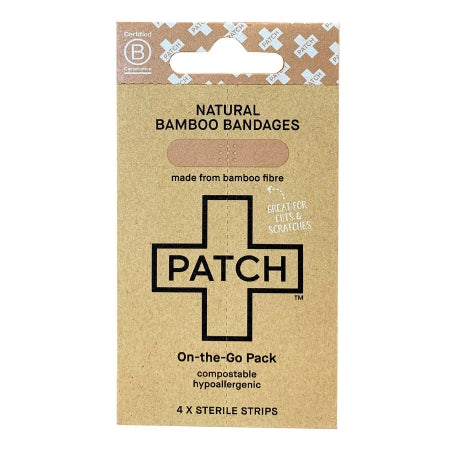 Nutricare USA LLC Adhesive Strip Patch™ On The Go Pack 3/4 X 3 Inch Bamboo Rectangle Tan Sterile - Case of 400 - PATNAOTGCT-CS