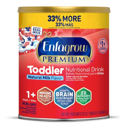 Mead Johnson Pediatric Oral Supplement Enfagrow® Premium™ Toddler 32 oz. Can Powder Milk-Based - Case of 4 - 167229-CS