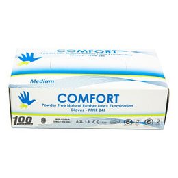 Concentric Health Alliance Exam Glove Comfort Medium NonSterile Latex Standard Cuff Length White Not Rated - Box of 1 - LATPFMED-BX