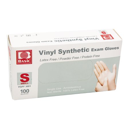 Concentric Health Alliance Exam Glove Basic® Small NonSterile Vinyl Standard Cuff Length Smooth White Not Rated - Box of 1 - 09112876759-BX