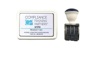HPTC Inc Stamp & Ink Pad Compliance Training Partners Black - Each - SPP1-EA