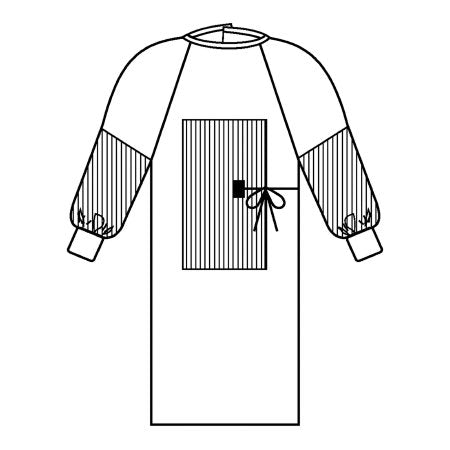 O&M Halyard Inc Fabric-Reinforced Surgical Gown ULTRA X-Large Blue NonSterile Not Rated Disposable - Case of 28 - 74921-CS
