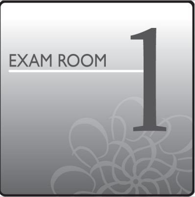 Clinton Industries Door Sign Exam Room Clinton Industries Exam Room 1 - Each - EX1-S-EA