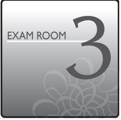 Clinton Industries Door Sign (Standard) Exam Room Clinton Industries Exam Room 3 - Each - EX3-S-EA