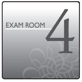 Clinton Industries Door Sign (Standard) Exam Room Clinton Industries Exam Room 4 - Each - EX4-S-EA