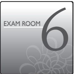 Clinton Industries Door Sign (Standard) Exam Room Clinton Industries Exam Room 6 - Each - EX6-S-EA