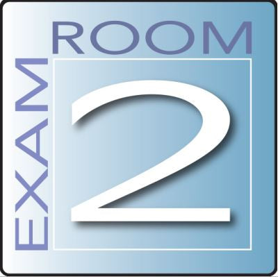 Clinton Industries Door Sign Exam Room Clinton Industries Exam Room 2 - Each - EX2-B-EA