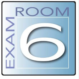 Clinton Industries Door Sign Exam Room Clinton Industries Exam Room 6 - Each - EX6-B-EA