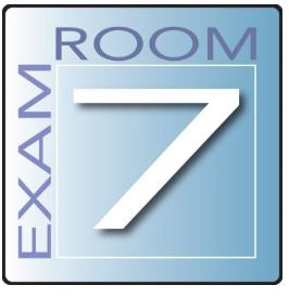 Clinton Industries Door Sign Exam Room Clinton Industries Exam Room 7 - Each - EX7-B-EA