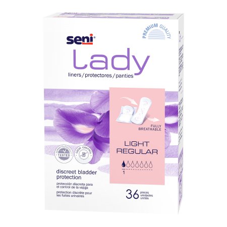 TZMO USA Inc Bladder Control Pad Seni® Lady Light 7.3 Inch Length Light Absorbency Superabsorbant Core One Size Fits Most - Case of 216 - S-1L36-PS1-CS