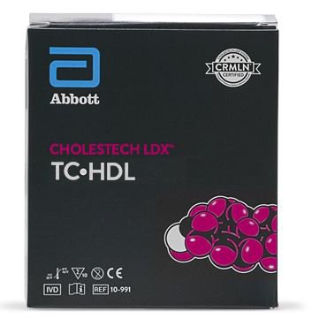 Abbott Rapid Dx North America LLC Reagent Cholestech LDX™ Lipid Profile HDL / Total Cholesterol For use with Cholestech LDX™ Analyzer 10 X 50 Tests - Case of 500 - 97987-CS