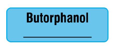 Shamrock Scientific Drug Label Shamrock Anesthesia Label Butorphanol / _____ Blue 1/2 X 500 Inch - Roll of 500 - SAV-943-RL