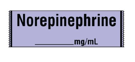 Shamrock Scientific Drug Label Shamrock Anesthesia Label NOREPINEPHRINE / _____ mg / mL Purple 1/2 X 500 Inch - Roll of 500 - SA-2803-RL