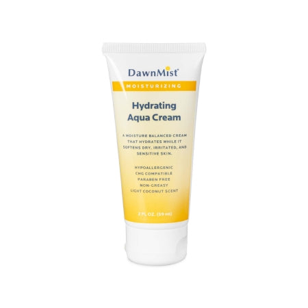 Dukal Hand and Body Moisturizer DawnMist® Hydrating Aqua Cream 2 oz. Tube Coconut Scent Cream CHG Compatible - Case of 24 - PHC02-CS