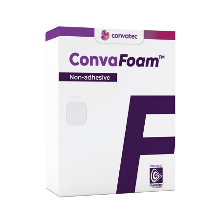 ConvaTec Foam Dressing ConvaFoam™ Non-Adhesive 6 X 6 Inch Without Border Film Backing Nonadhesive Square Sterile - Box of 5 - 423357-BX