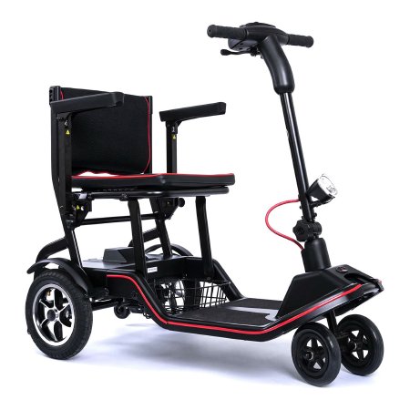 Feather Mobility LLC 4 Wheel Electric Scooter Feather 265 lbs. Weight Capacity Black / Red - Each - FCS-BK-EA