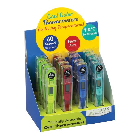Veridian Healthcare LLC Digital Thermometer Display Kit Veridian Oral / Rectal / Axillary Probe Handheld - Case of 128 - 08-301VC-CS