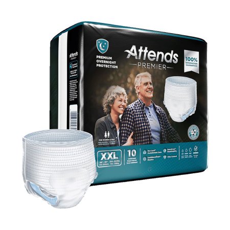 Attends Healthcare Products Unisex Adult Absorbent Underwear Attends® Premier Pull On with Tear Away Seams 2X-Large Disposable Heavy Absorbency - Case of 40 - ALI-UW50-CS
