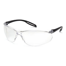 Pyramex Safety Glasses Neshoba™ Frameless Clear Tint Polycarbonate Lens Clear / Black Over Ear One Size Fits Most - Case of 300 - S9710S-CS