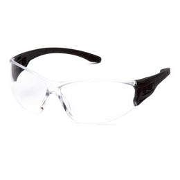 Pyramex Safety Glasses TruLock™ Wraparound Clear Tint Polycarbonate Lens Clear / Black Frame Over Ear One Size Fits Most - Case of 300 - SB9510S-CS