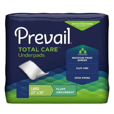 First Quality Disposable Underpad Prevail® Total Care™ 23 X 36 Inch Fluff Light Absorbency - Pack of 25 - UP-150/2-PK