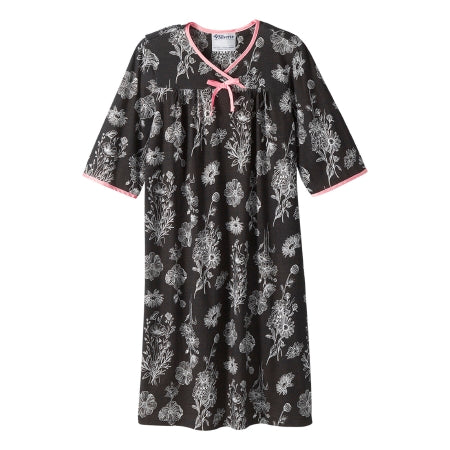 Silverts Adaptive LLC Patient Exam Gown Silverts® Large Ink Drawn Floral Print Reusable - Each - SV26000_IDFL_L-EA