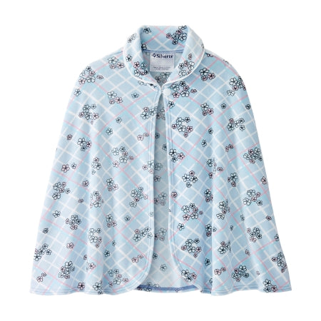 Silverts Adaptive LLC Bed Jacket Cape Silverts® Daisy Plaid One Size Fits Most Front Opening Button Closure Female - Each - SV30290_DYID_OS-EA