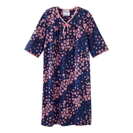 Silverts Adaptive LLC Patient Exam Gown Silverts® Medium Diagonal Floral Print Reusable - Each - SV26000_DIAG_M-EA