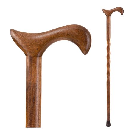 Mabis Healthcare T-Handle Cane Brazos™ Twisted Wood 34 Inch Height Wood Grain - Each - 502-3000-0093-EA