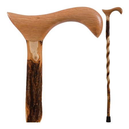 Mabis Healthcare T-Handle Cane Brazos™ Twisted Wood 37 Inch Height Wood Grain - Each - 502-3000-0086-EA